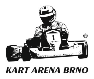 Černobílá barevná verze logotypu KART ARENA BRNO
