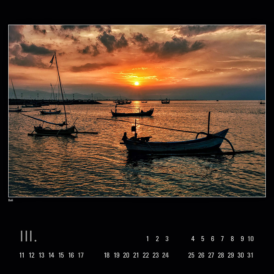 Kalendář 2019 – Bali